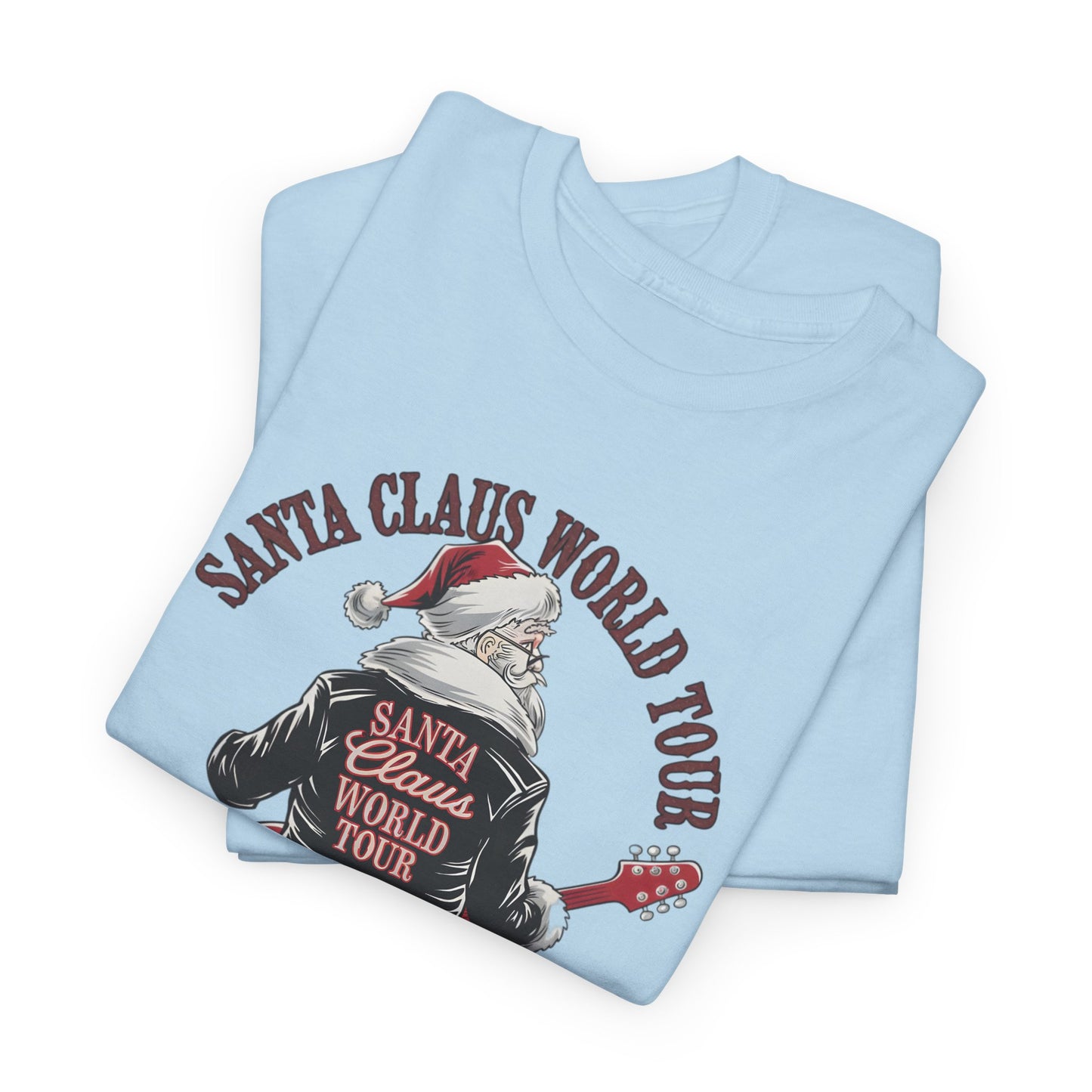 Santa Claus World Tour Unisex Tee - Sizes S-5X - Christmas Holiday Funny Shirt