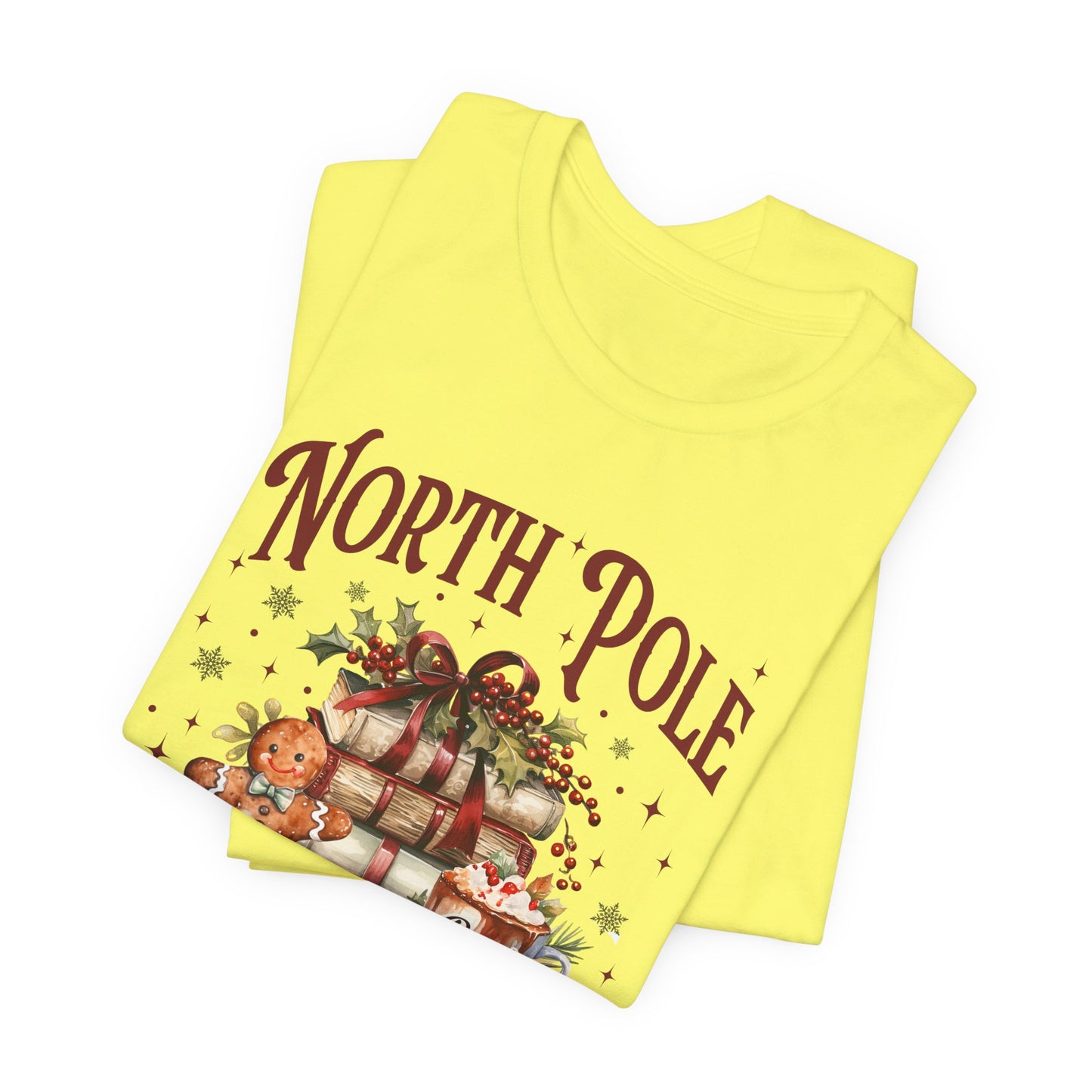 North Pole Book Club Unisex Jersey Short Sleeve Tee - size S - 3X
