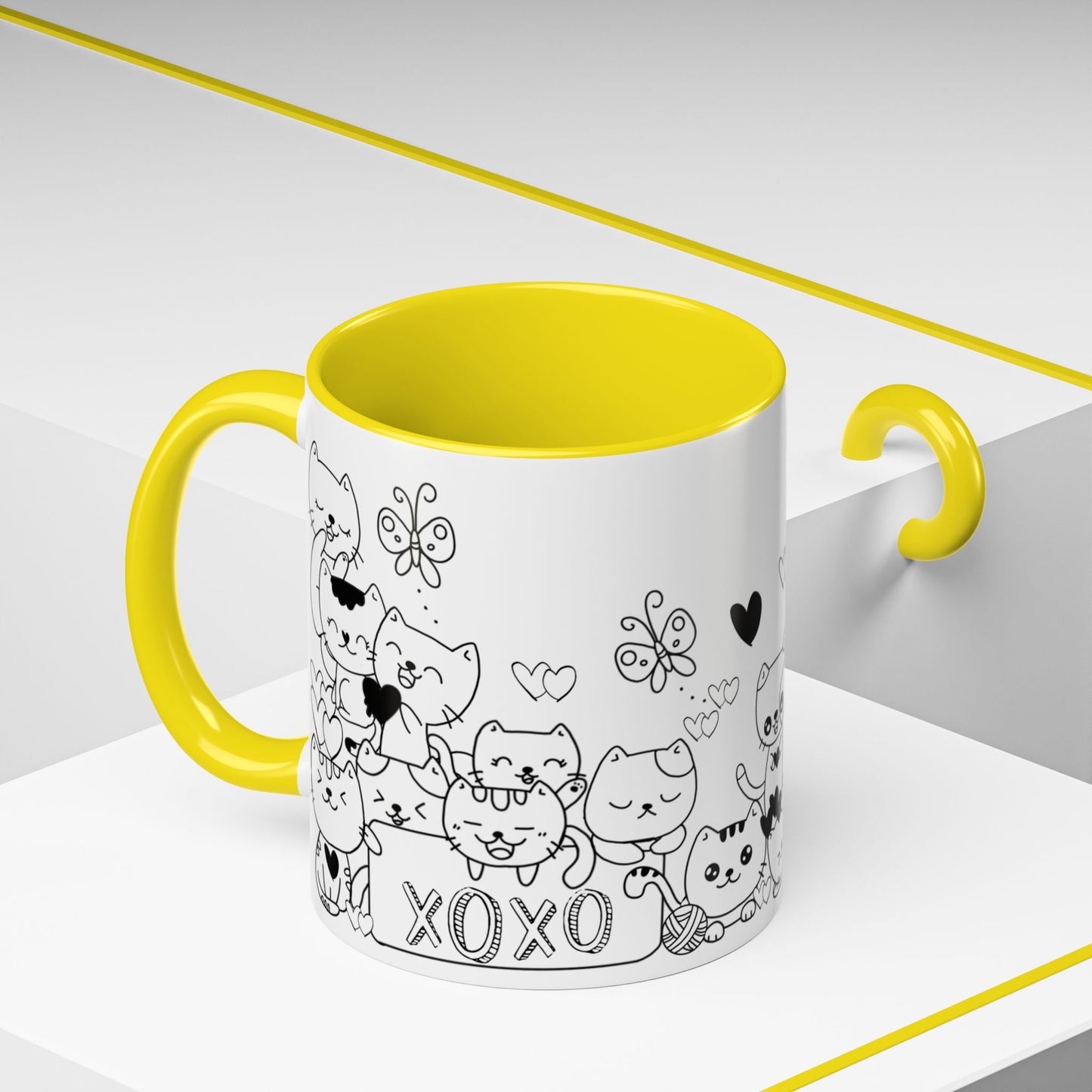 Coffee Mug - Valentine's Day Cat Love Mug for Cat Lovers
