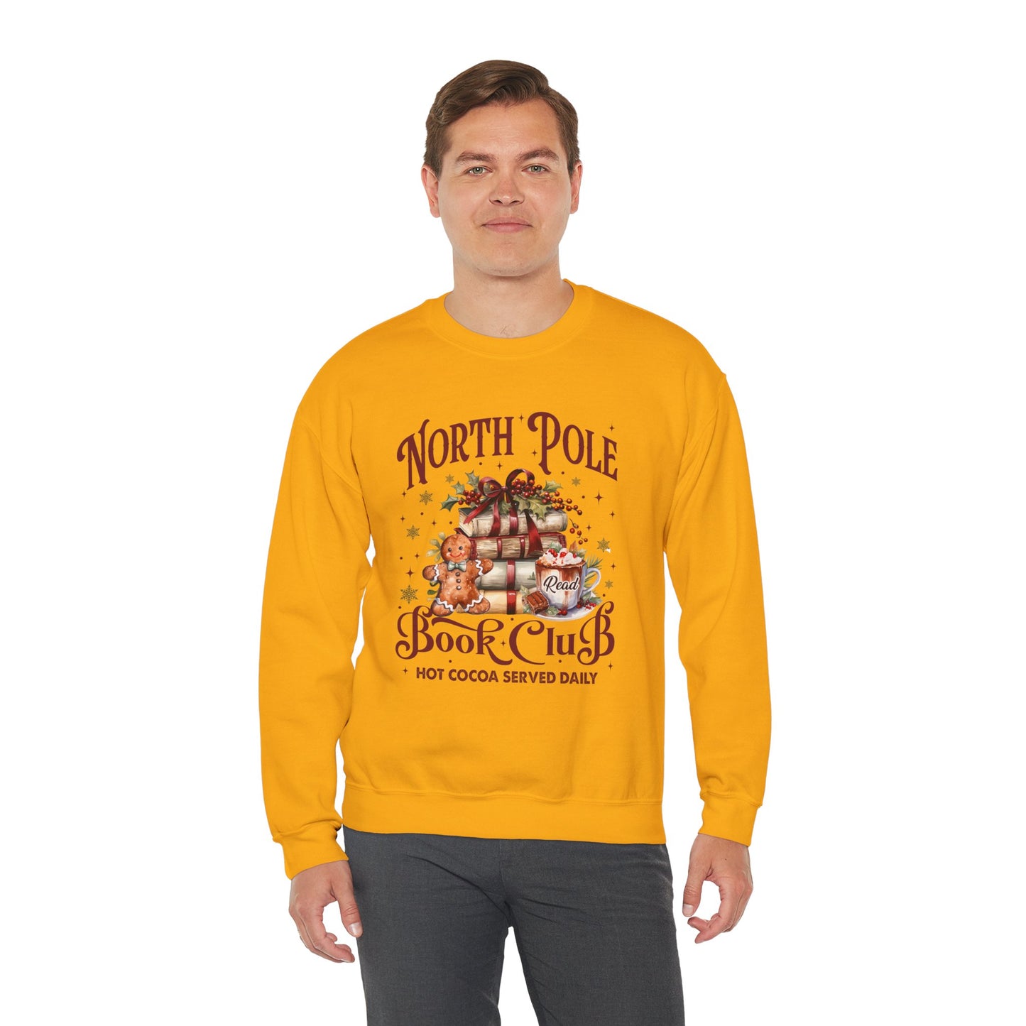 North Pole Book Club Unisex Heavy Blend™ Crewneck Sweatshirt - size S - 3X