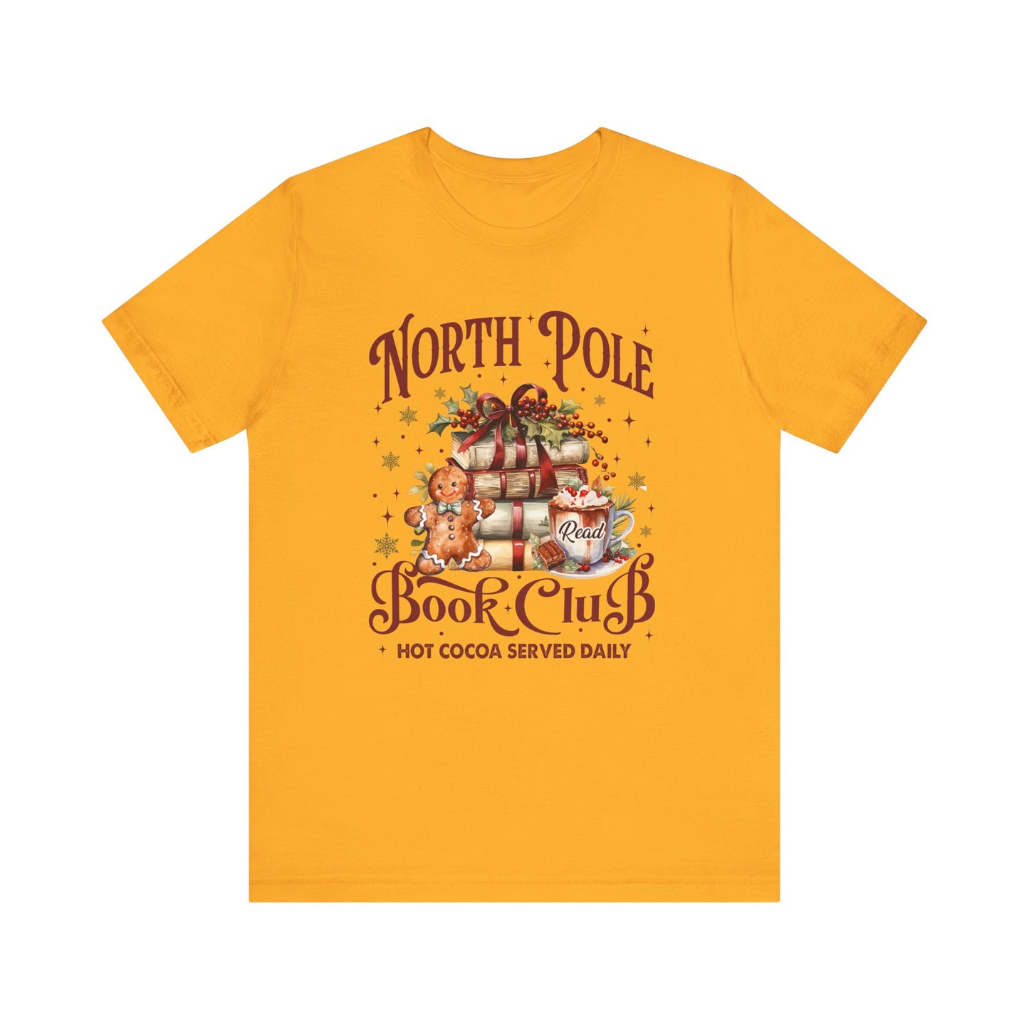North Pole Book Club Unisex Jersey Short Sleeve Tee - size S - 3X