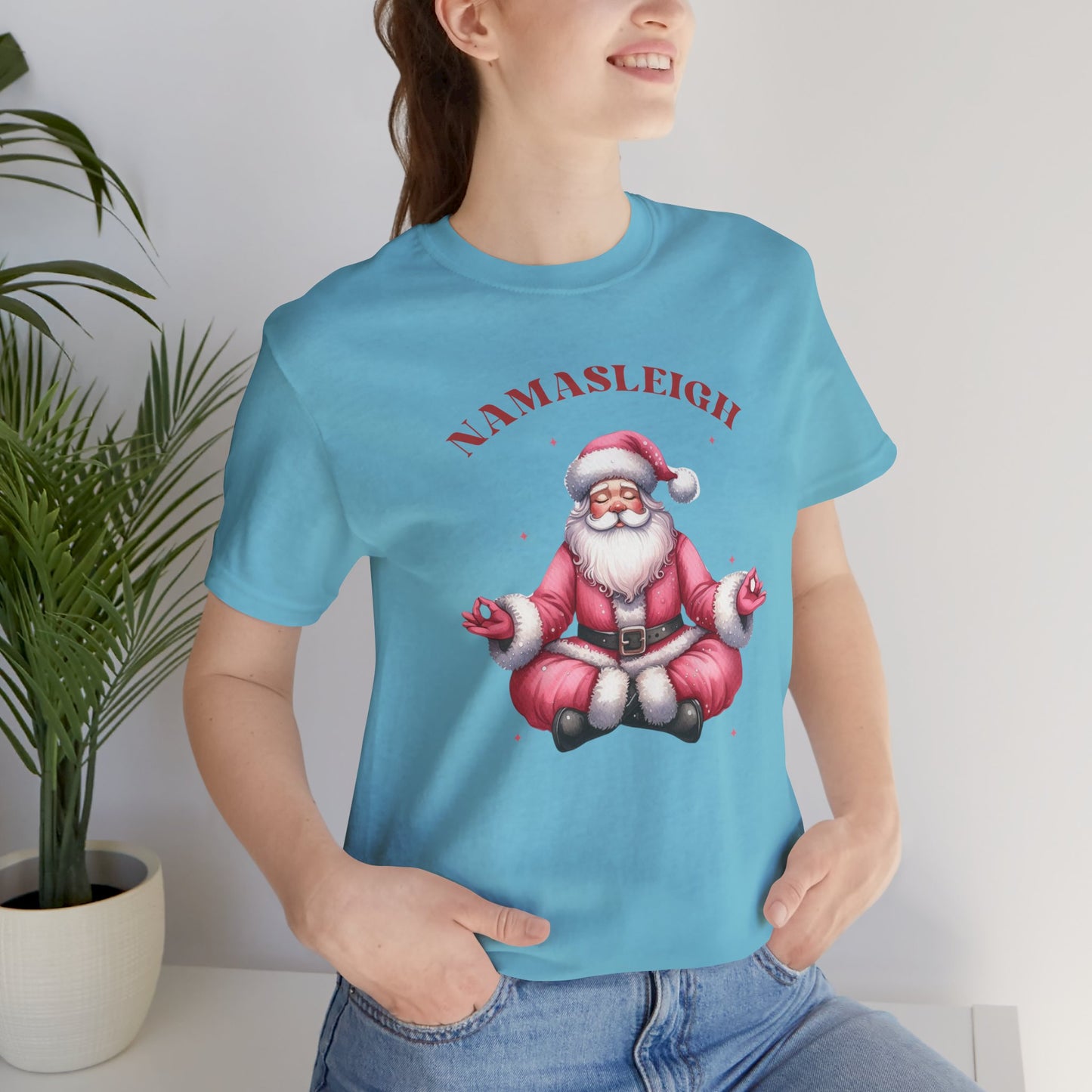 Namasleigh Santa Unisex Jersey Short Sleeve Tee - size S - 3X