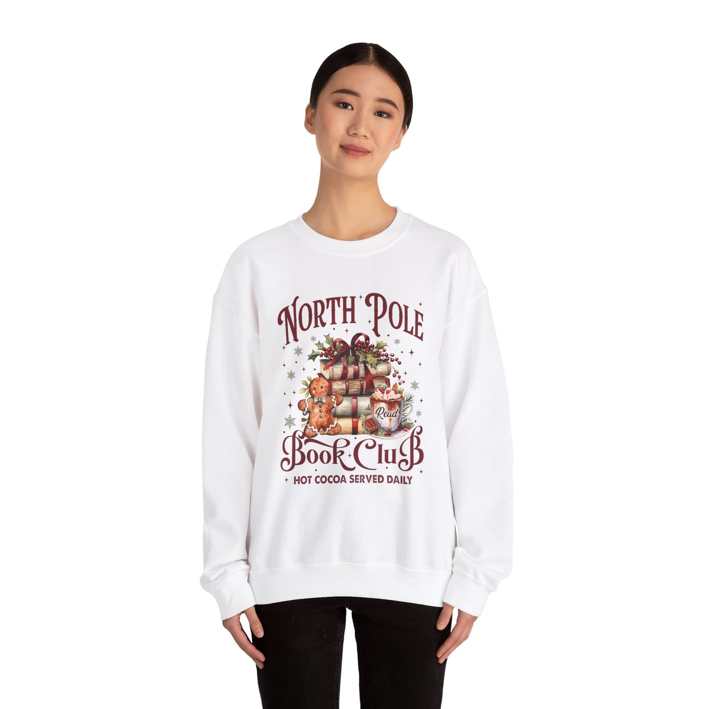 North Pole Book Club Unisex Heavy Blend™ Crewneck Sweatshirt - size S - 3X