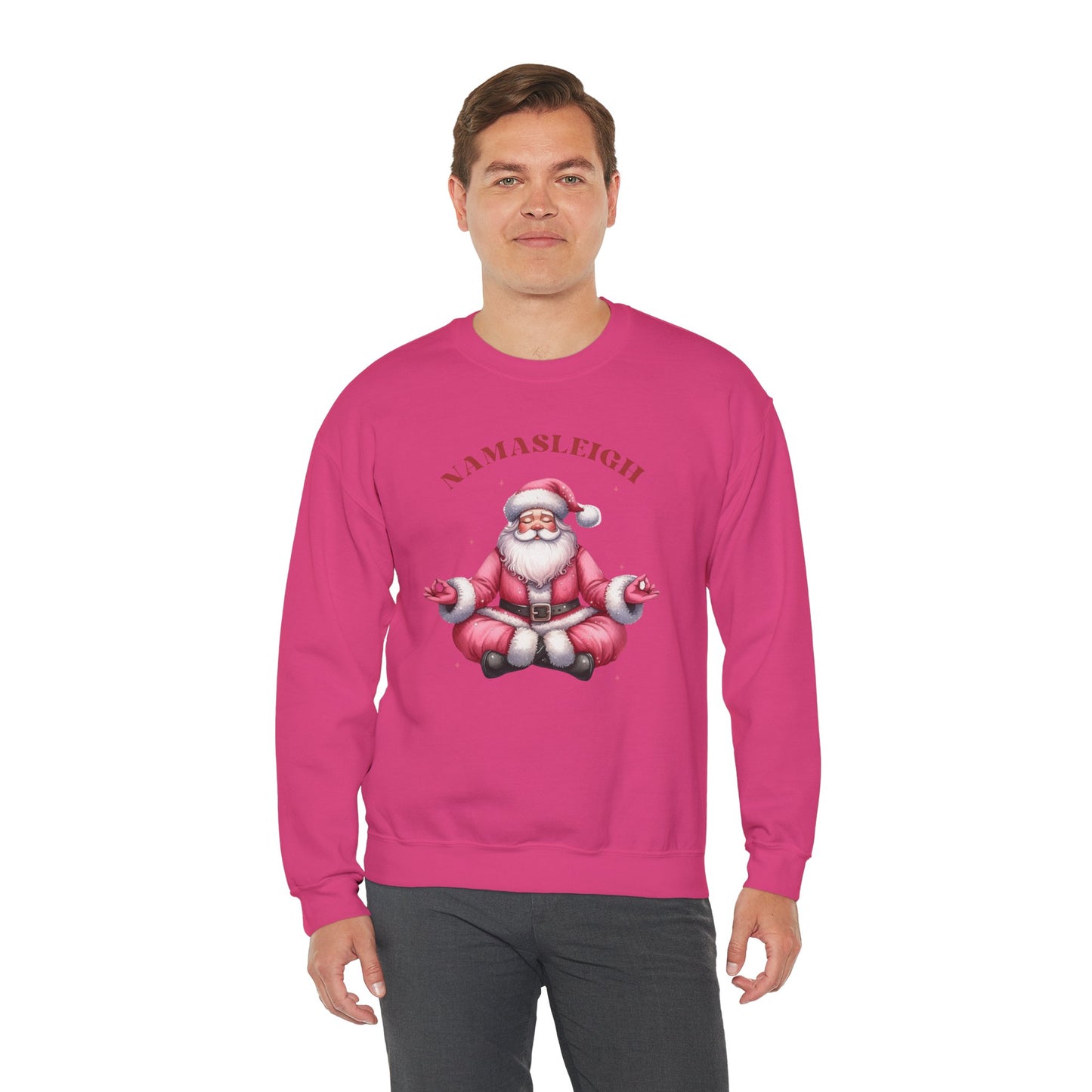 Santa Namasleigh Unisex Heavy Blend™ Crewneck Sweatshirt - size S - 3X