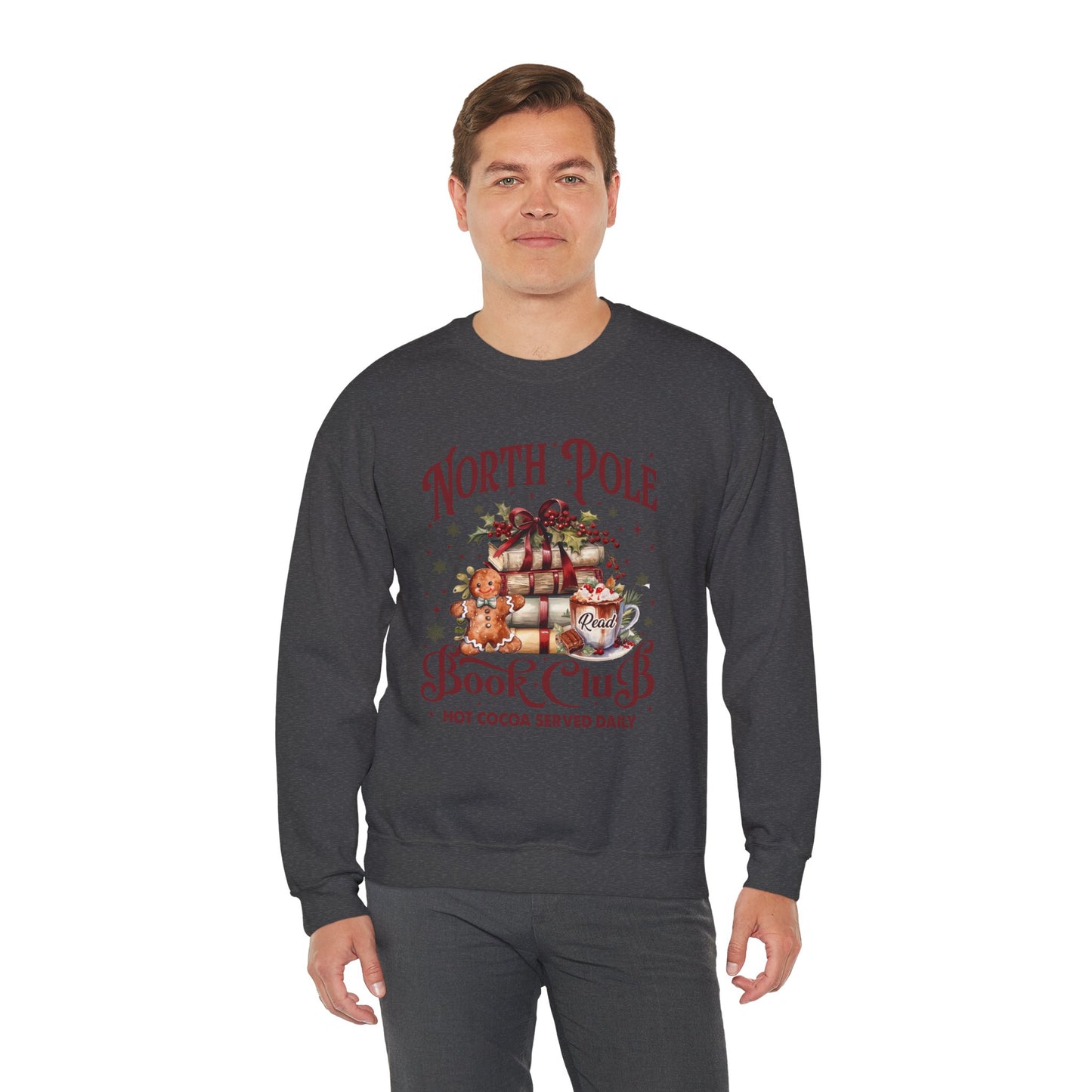 North Pole Book Club Unisex Heavy Blend™ Crewneck Sweatshirt - size S - 3X