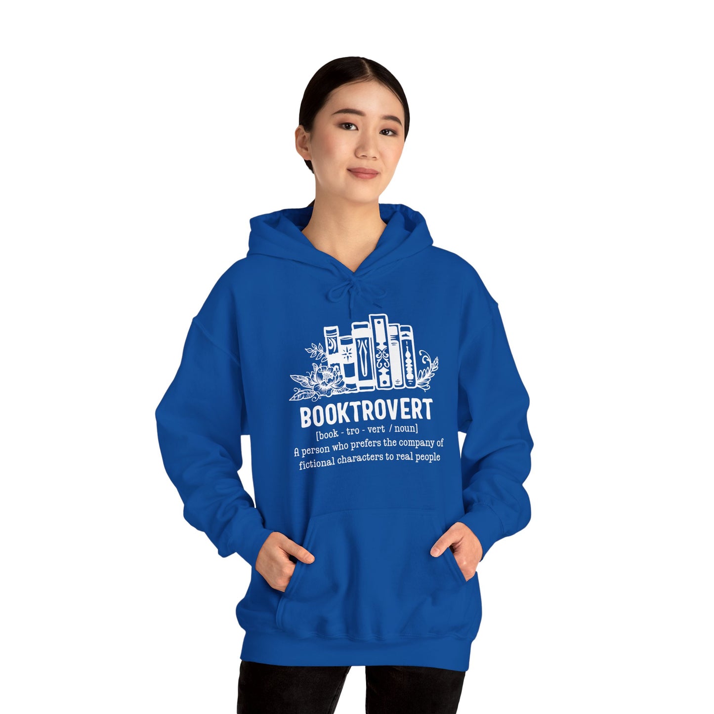 Booktrovert Hooded Sweatshirt - Funny Book Lover Gift - Warm & Cozy
