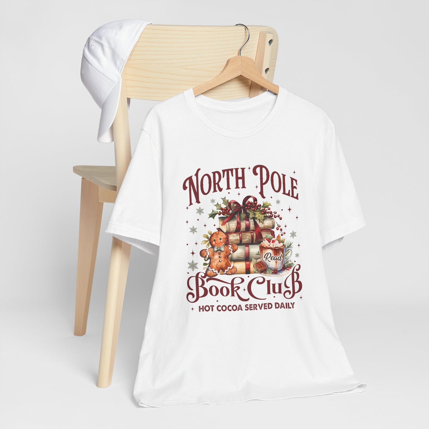North Pole Book Club Unisex Jersey Short Sleeve Tee - size S - 3X