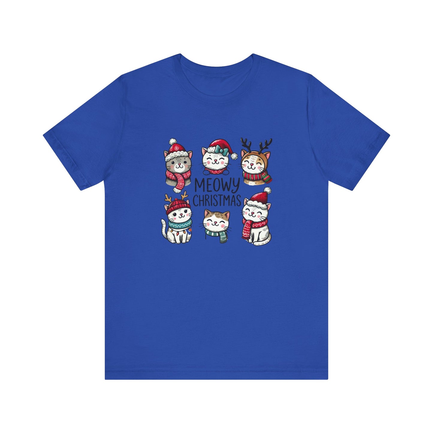 Meowy Christmas Unisex Jersey Short Sleeve Tee - size S - 3X