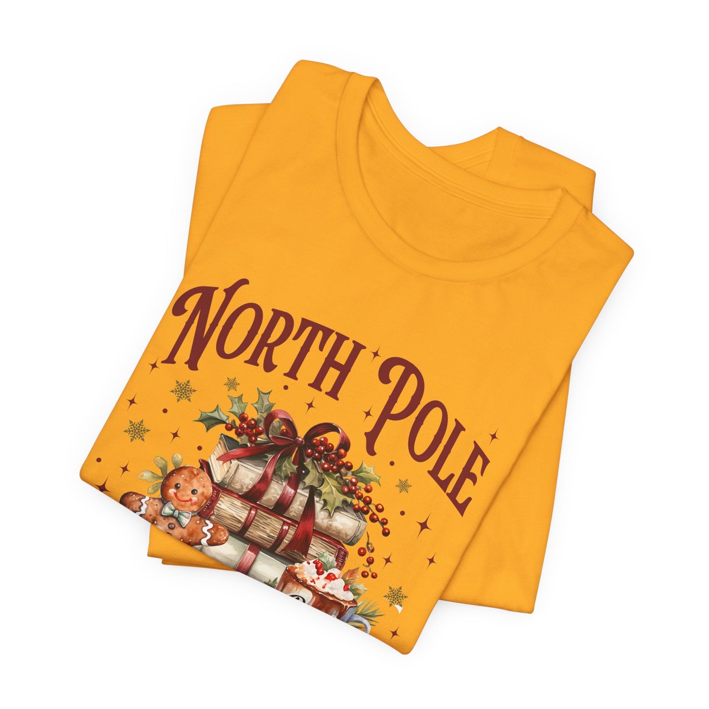 North Pole Book Club Unisex Jersey Short Sleeve Tee - size S - 3X