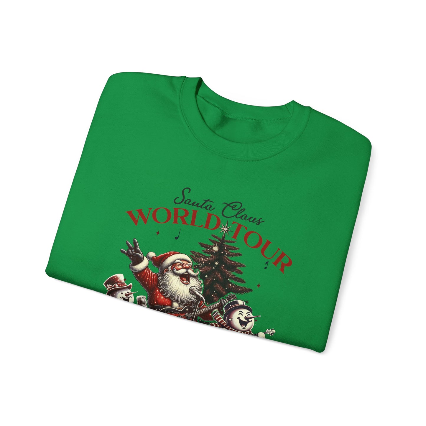 Santa Rocking Around the Christmas Tree Unisex Heavy Blend™ Crewneck Sweatshirt - Size S - 5X
