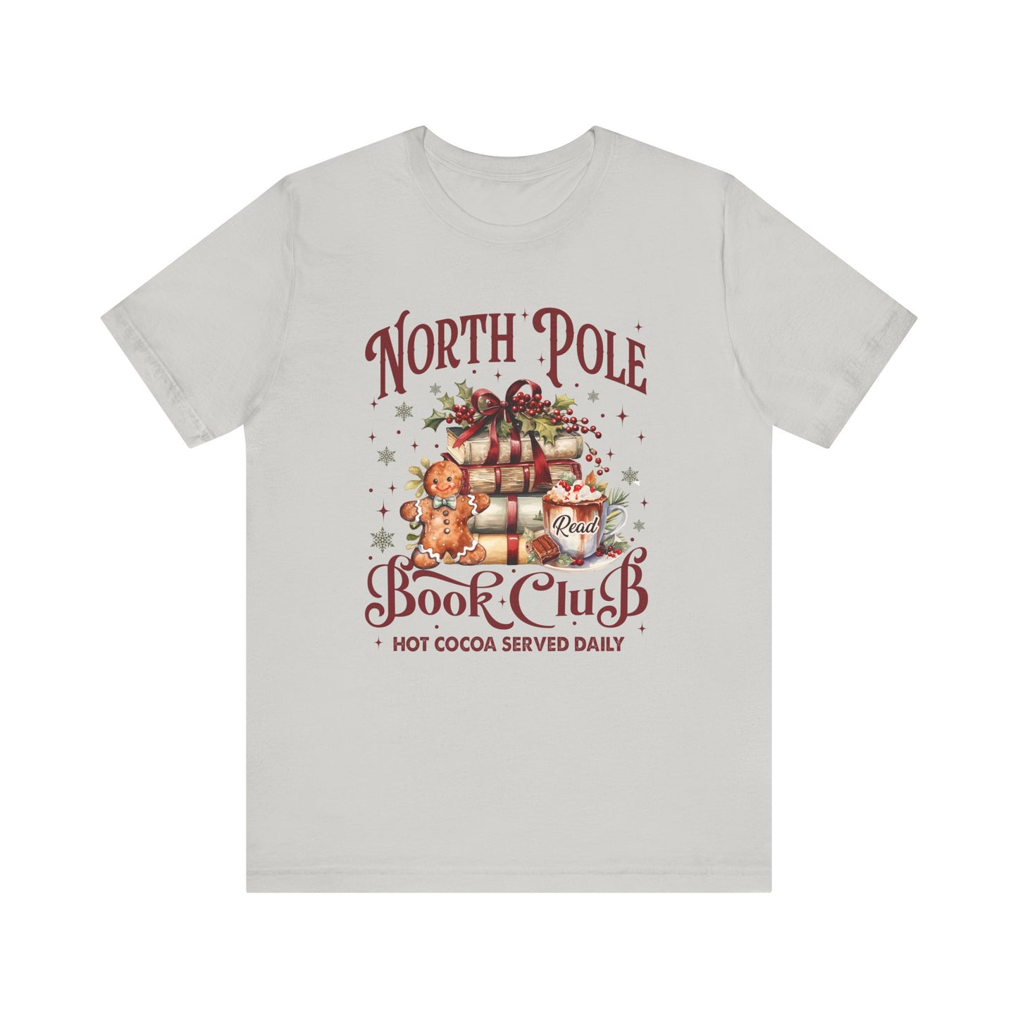 North Pole Book Club Unisex Jersey Short Sleeve Tee - size S - 3X