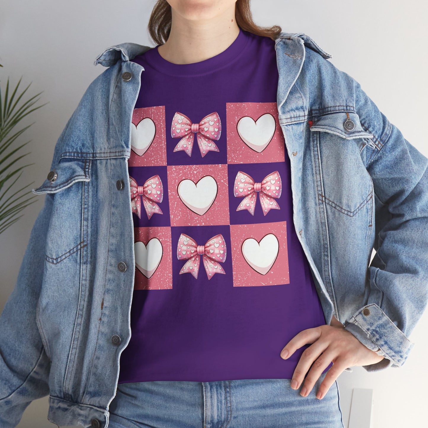 Hearts and Bows Unisex Heavy Cotton Tee - sizes S - 5X