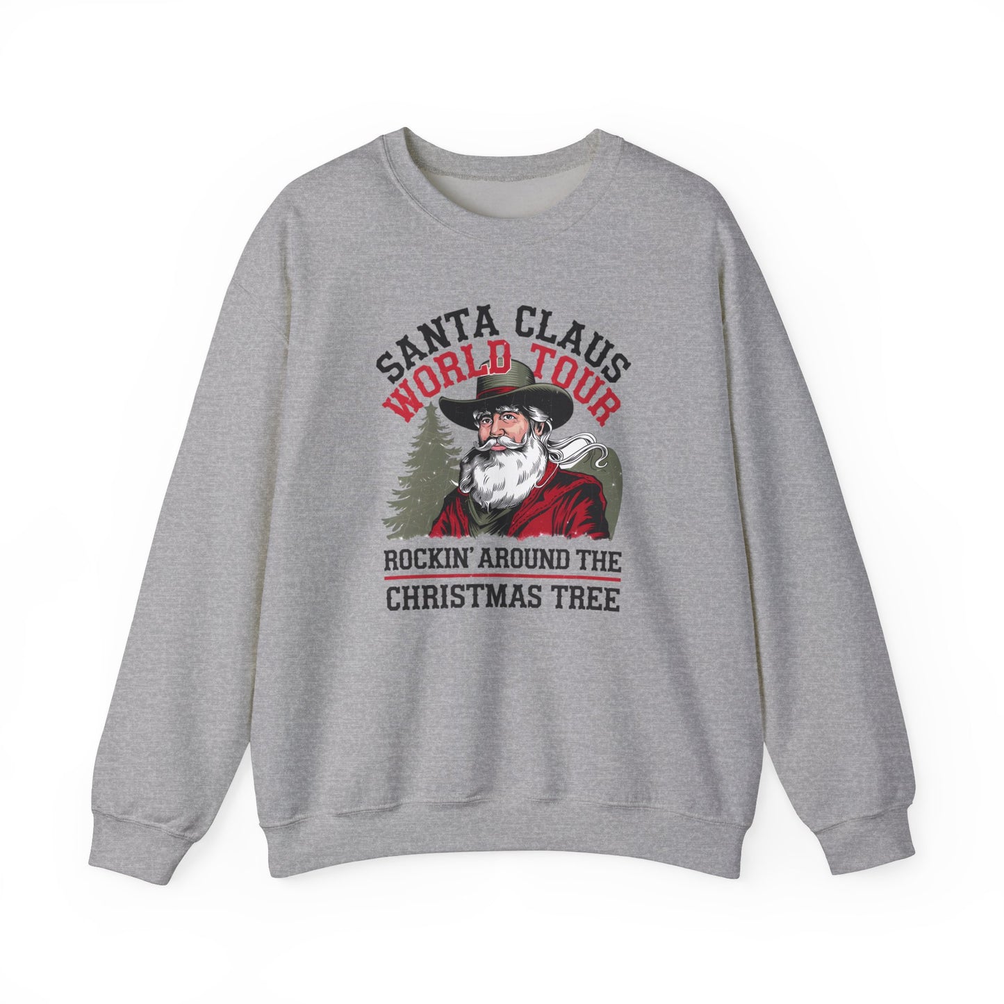 Santa Claus World Tour Unisex Heavy Blend™ Crewneck Sweatshirt - sizes S - 3X - Rocking around the Christmas Tree