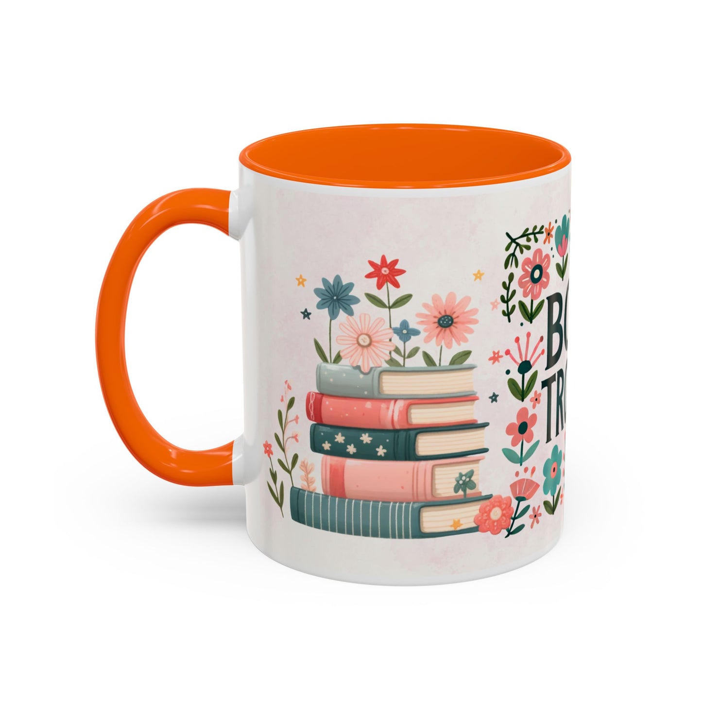 Mug - Booktrovert Pretty Floral Ceramic Coffee Mug (11oz, 15oz)