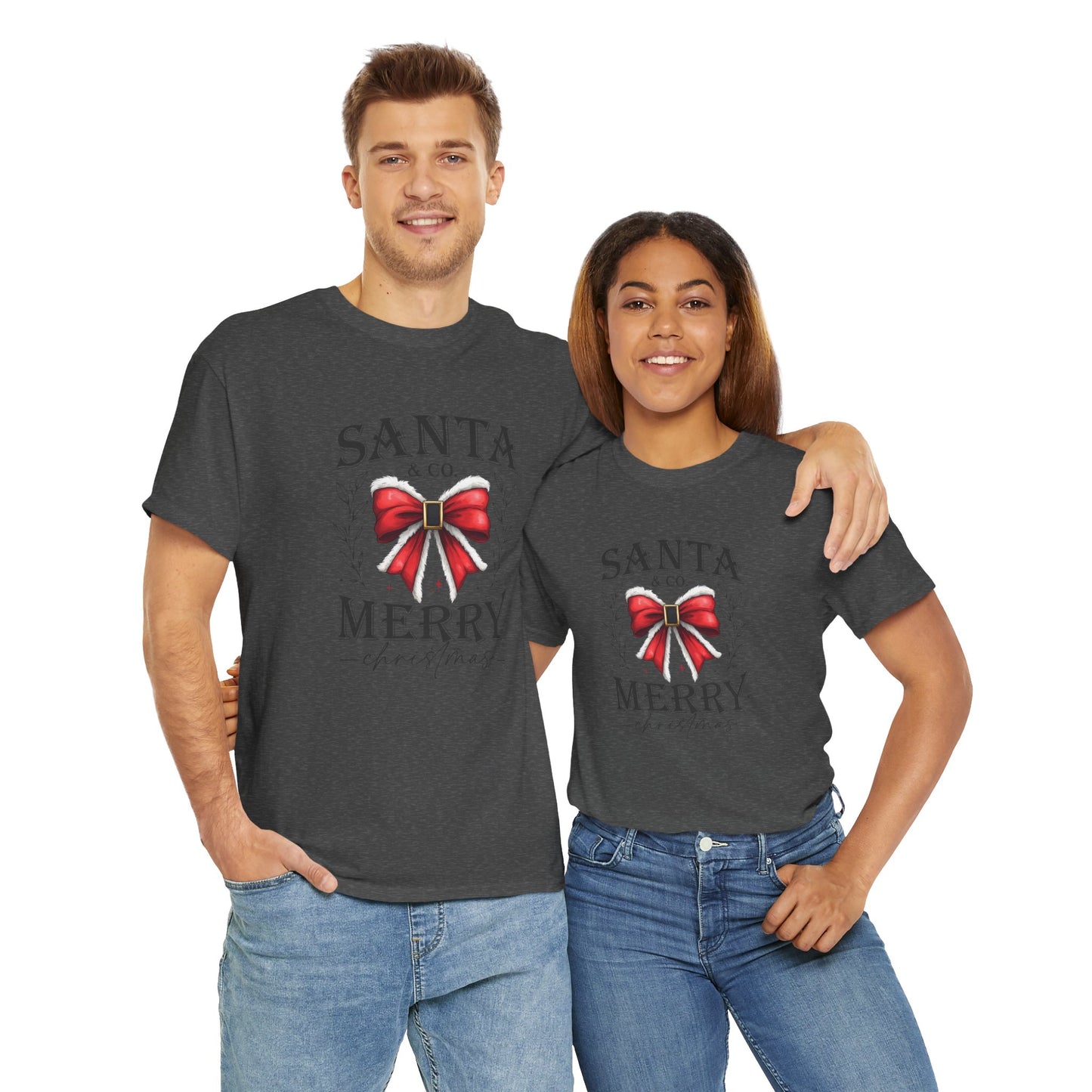 Santa and Company Merry Christmas Unisex Heavy Cotton Tee - sizes S - 5X
