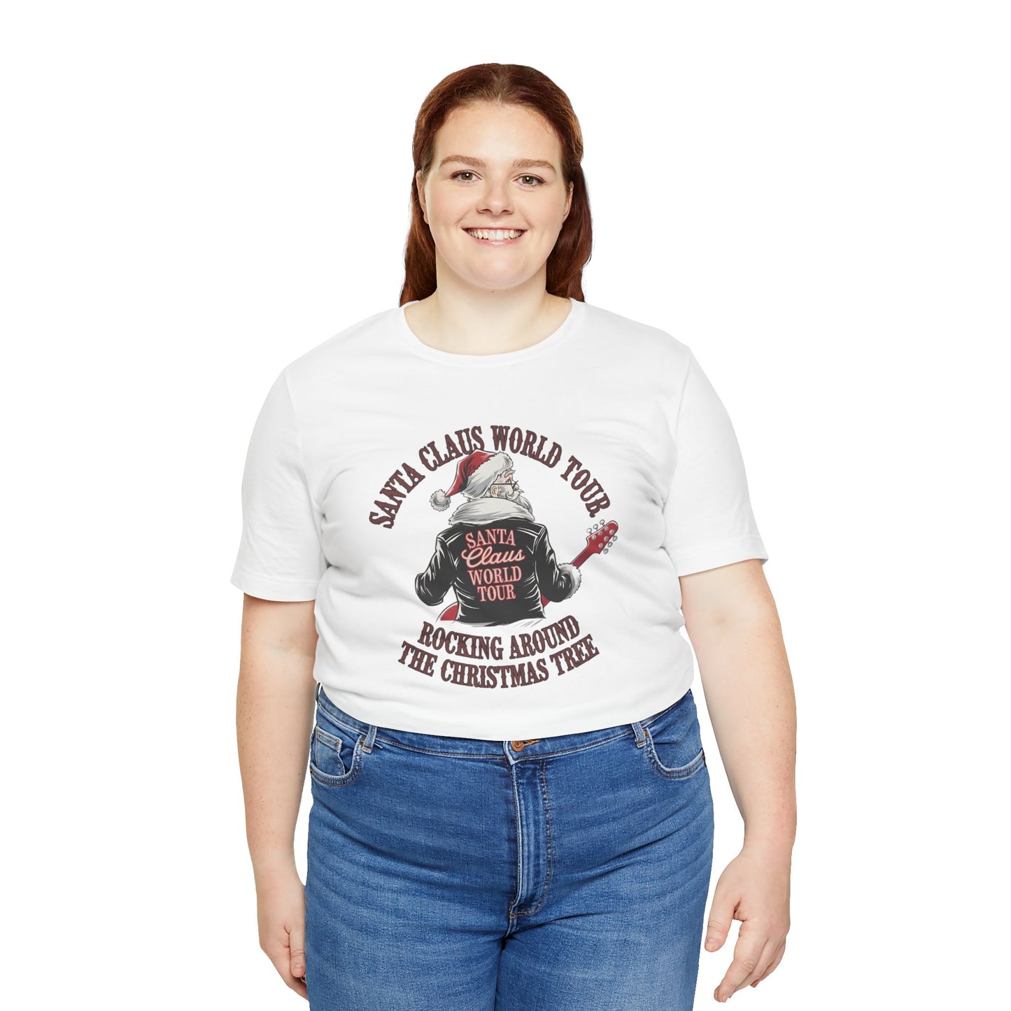 Santa Claus World Tour Tee - Festive Christmas Unisex Jersey Short SleeveT-Shirt - sizes S-3X