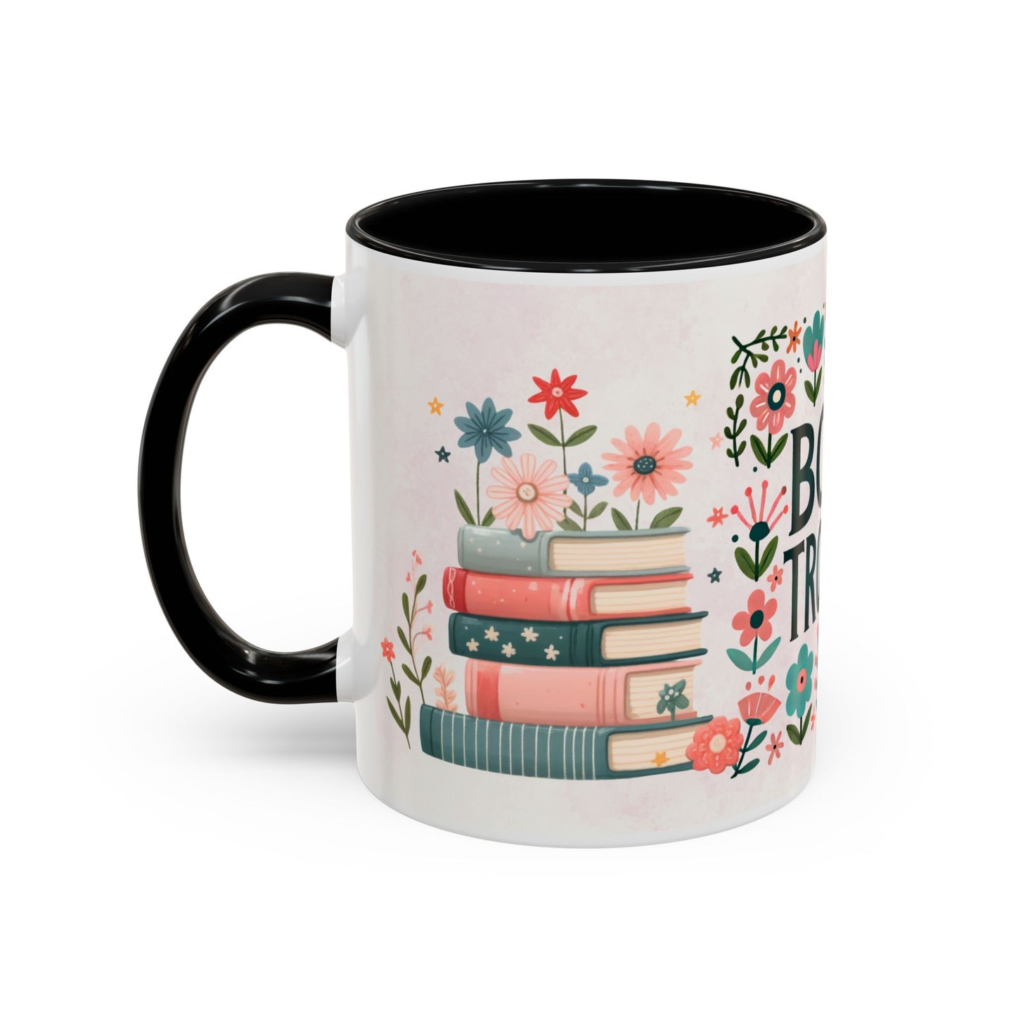 Mug - Booktrovert Pretty Floral Ceramic Coffee Mug (11oz, 15oz)