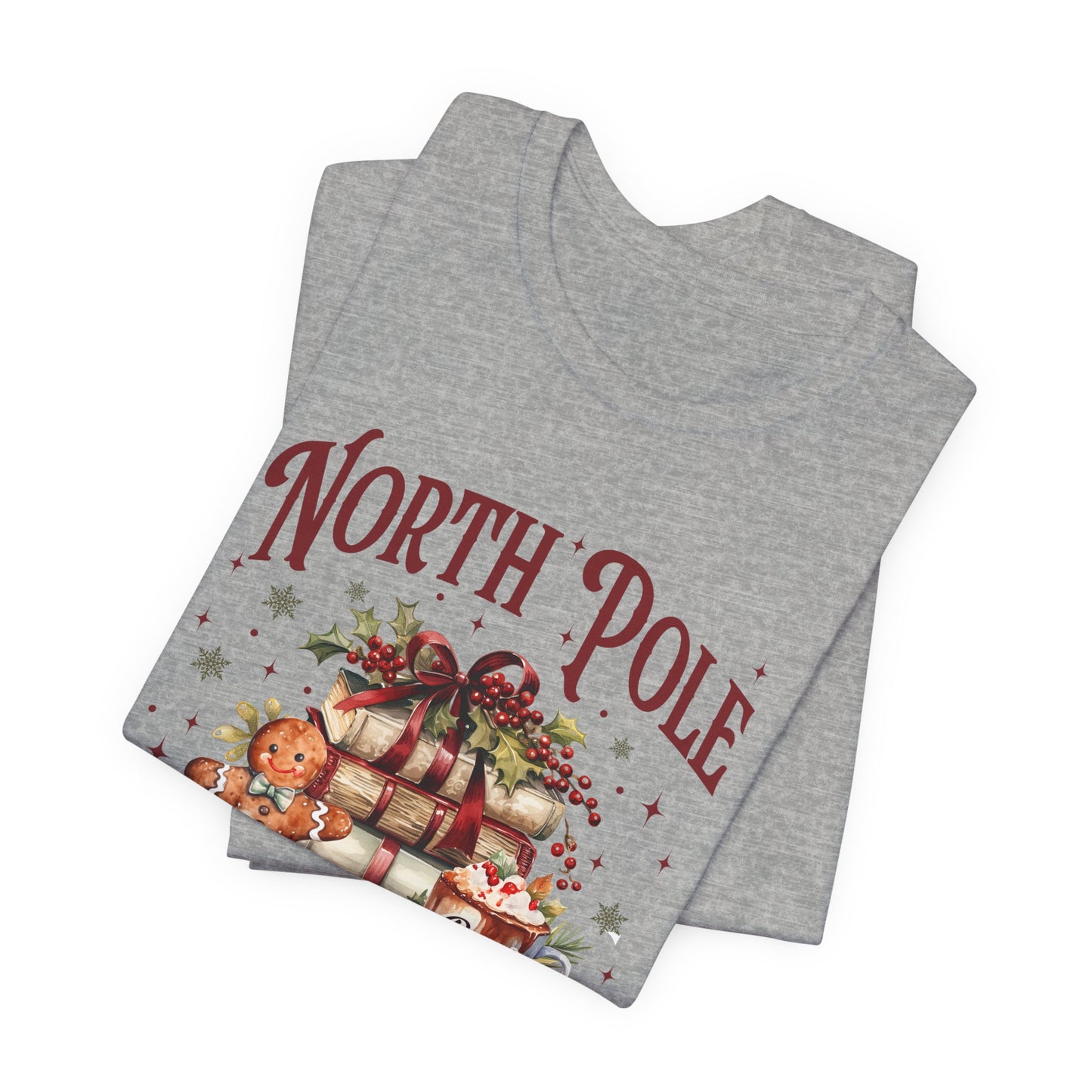 North Pole Book Club Unisex Jersey Short Sleeve Tee - size S - 3X