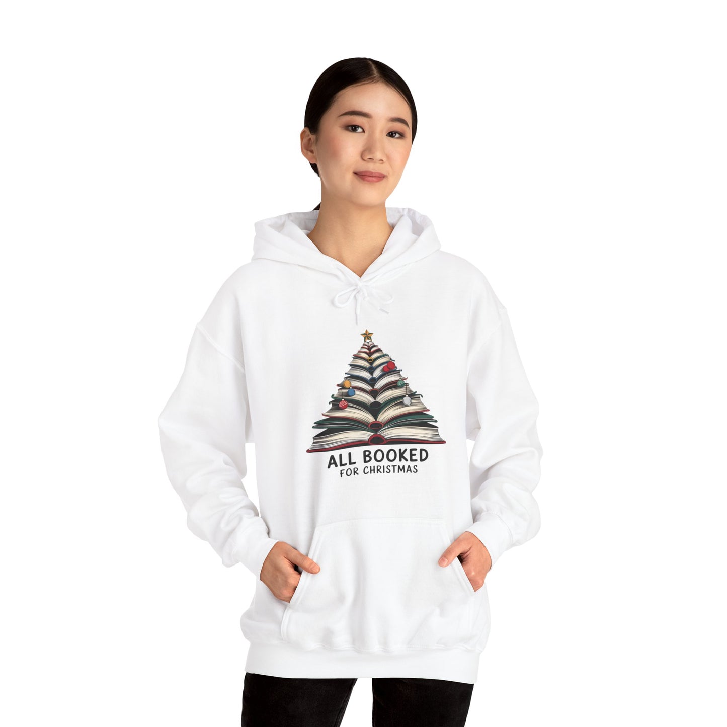 All Booked for Christmas Unisex Heavy Blend™ Hooded Sweatshirt - size S - 3X