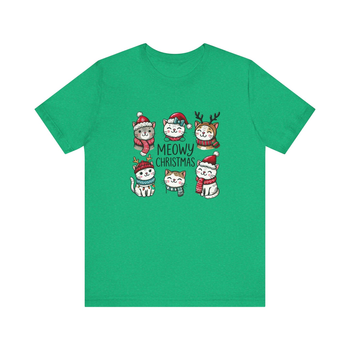 Meowy Christmas Unisex Jersey Short Sleeve Tee - size S - 3X