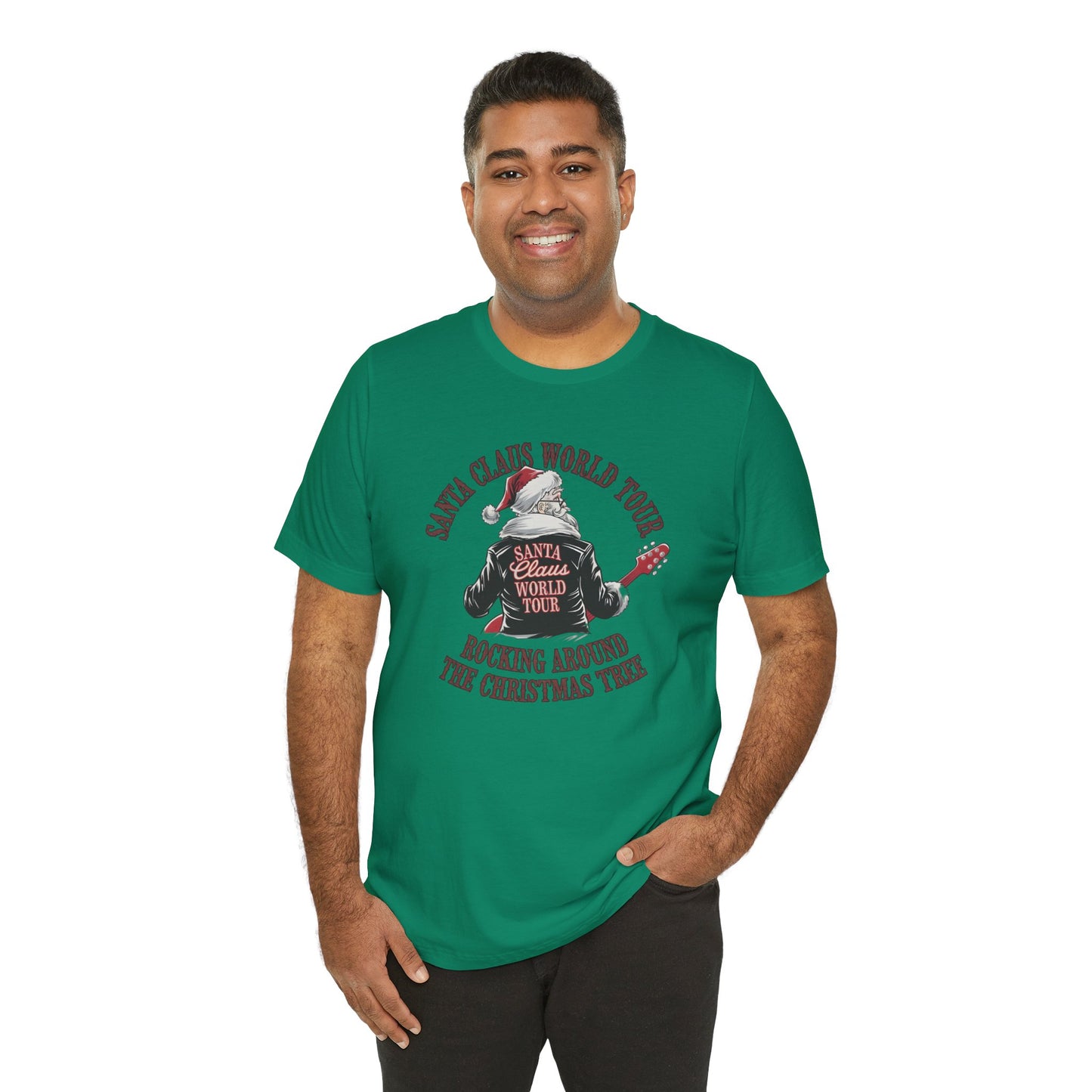 Santa Claus World Tour Tee - Festive Christmas Unisex Jersey Short SleeveT-Shirt - sizes S-3X