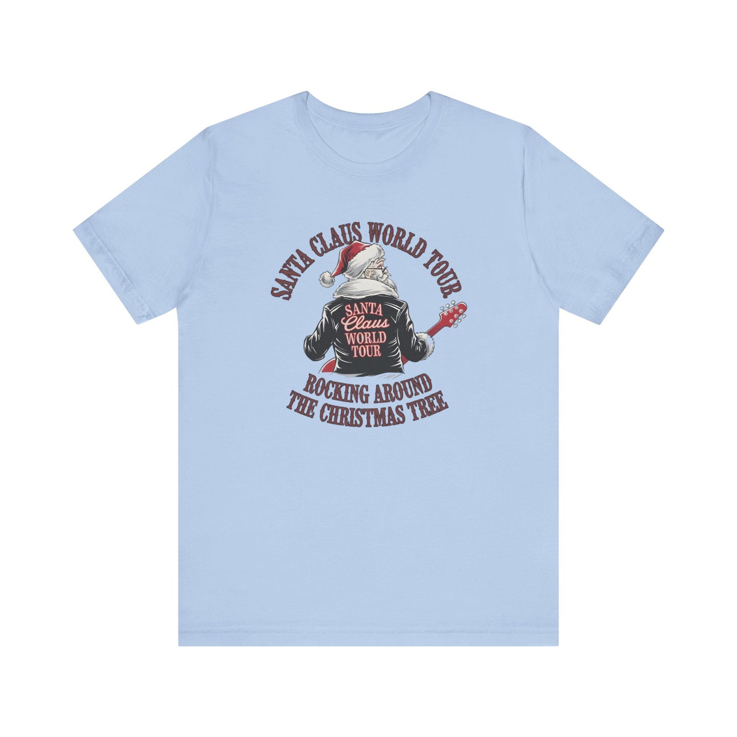 Santa Claus World Tour Tee - Festive Christmas Unisex Jersey Short SleeveT-Shirt - sizes S-3X