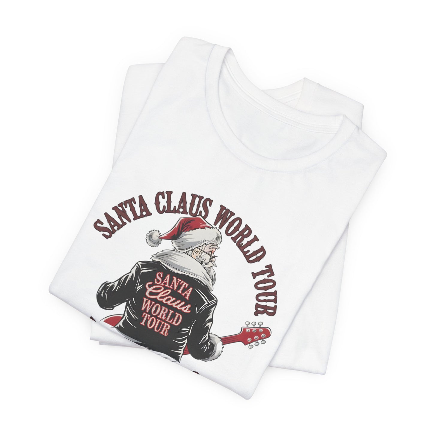Santa Claus World Tour Tee - Festive Christmas Unisex Jersey Short SleeveT-Shirt - sizes S-3X