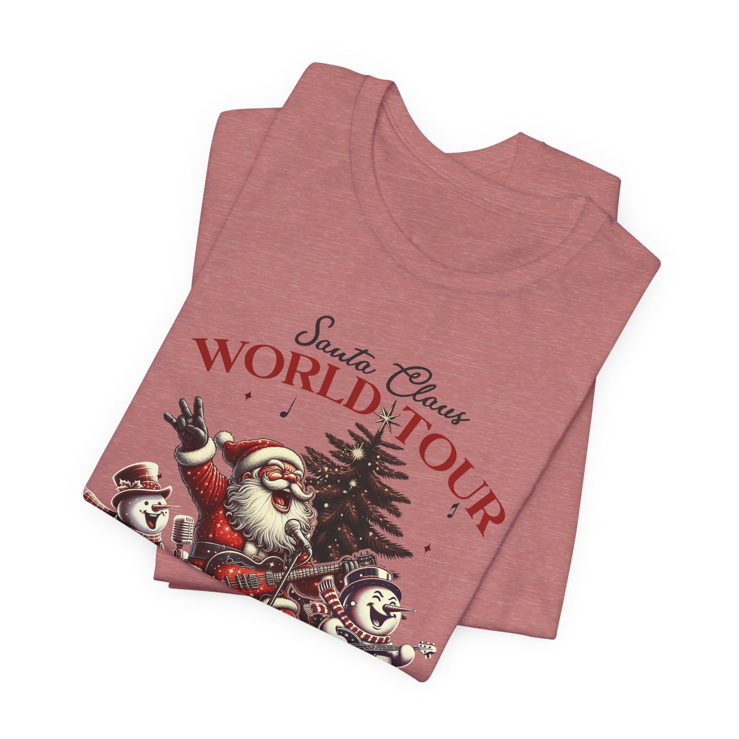 Santa Rocking Around the Christmas Tree Unisex Jersey Short Sleeve T-shirt - sizes S - 3X