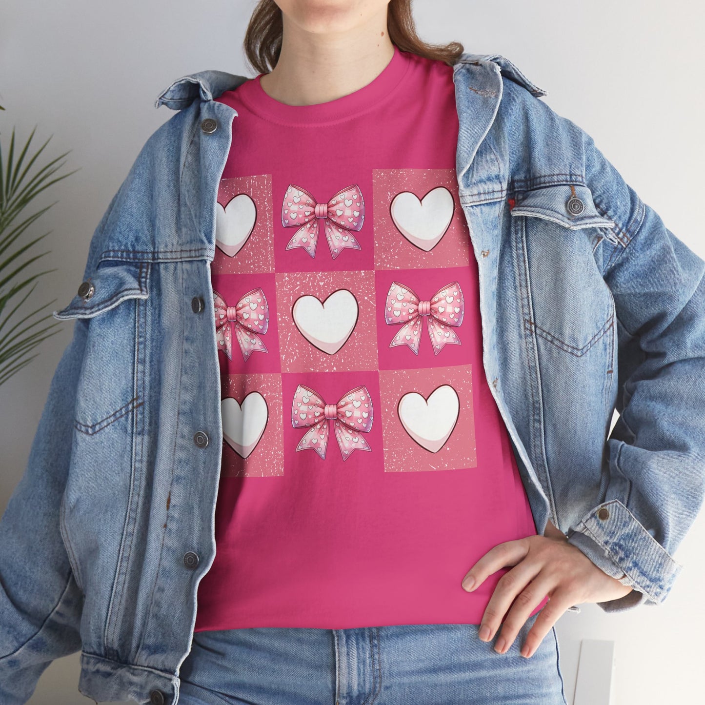 Hearts and Bows Unisex Heavy Cotton Tee - sizes S - 5X