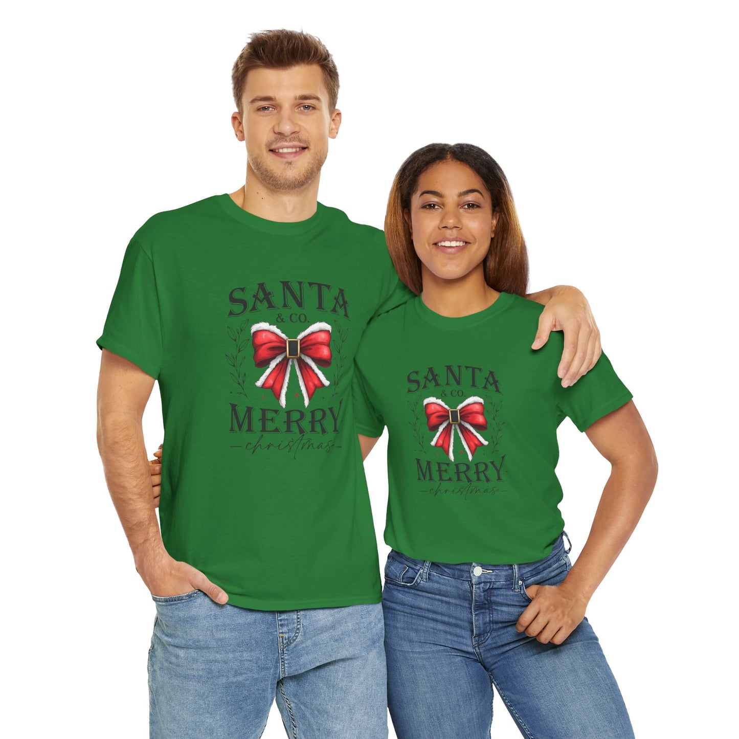 Santa and Company Merry Christmas Unisex Heavy Cotton Tee - sizes S - 5X