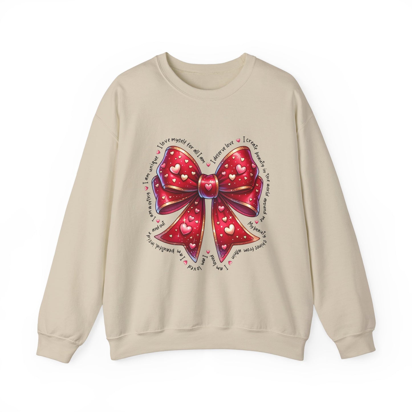 Red Bow Crewneck Sweatshirt - Valentine's Day Gift