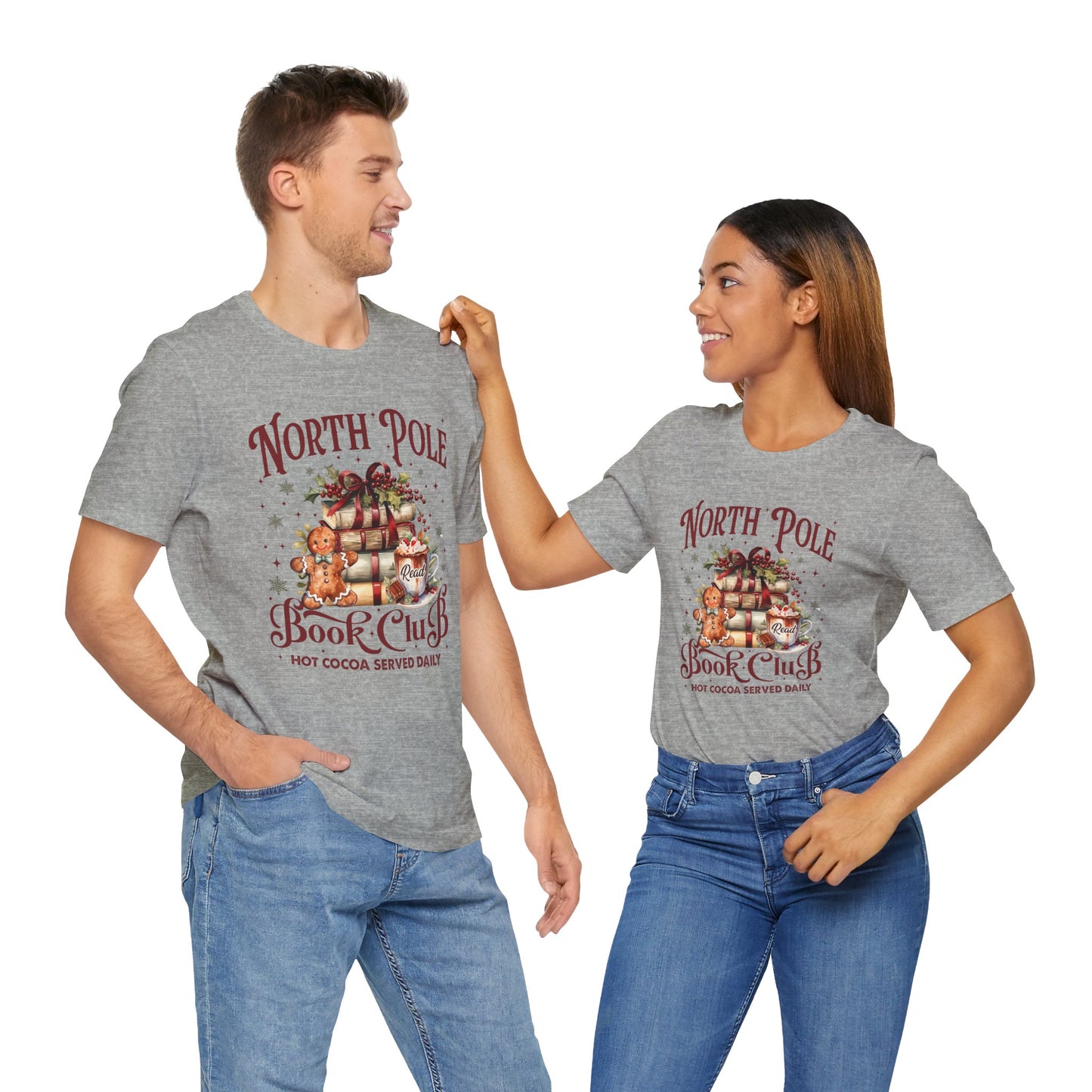 North Pole Book Club Unisex Jersey Short Sleeve Tee - size S - 3X