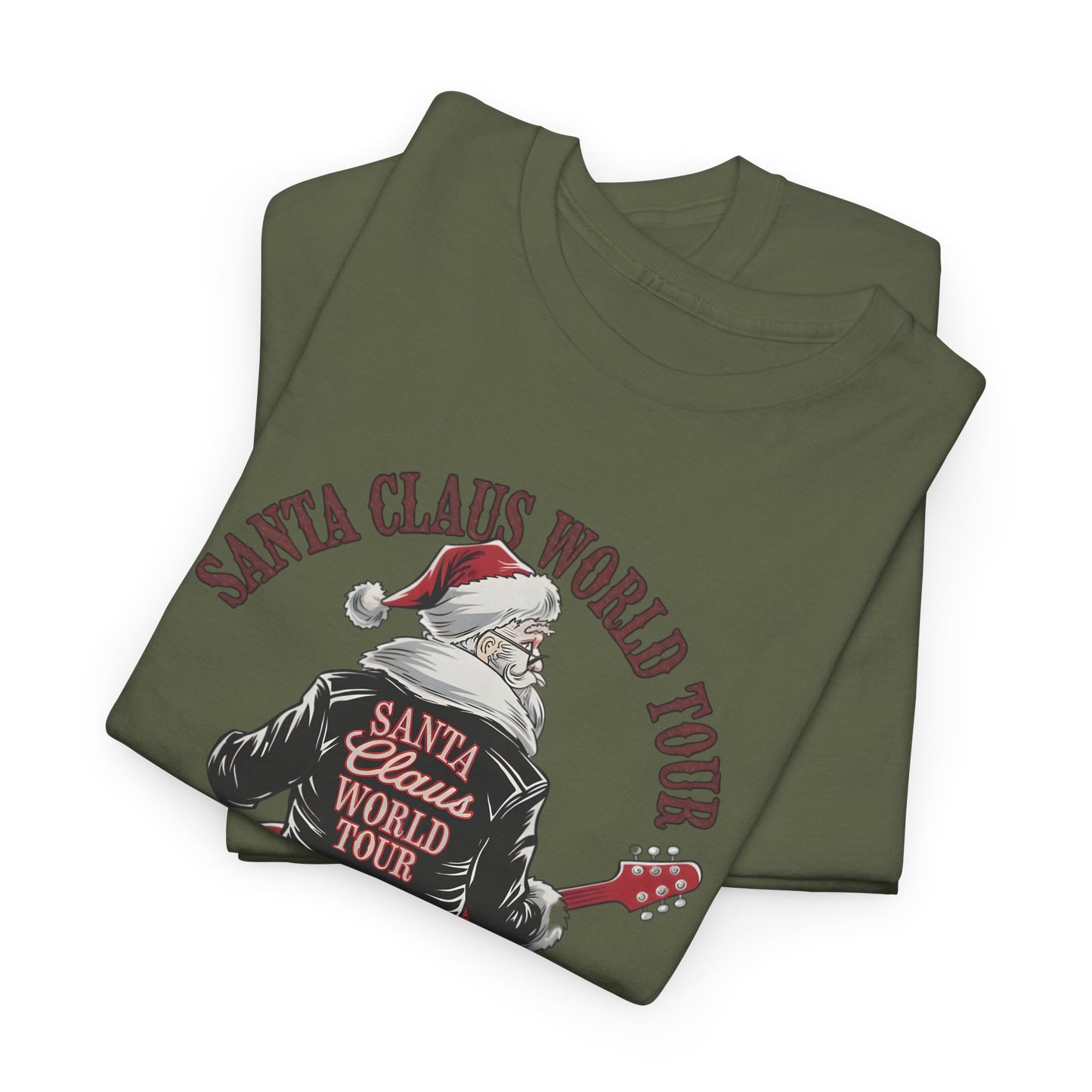 Santa Claus World Tour Unisex Tee - Sizes S-5X - Christmas Holiday Funny Shirt