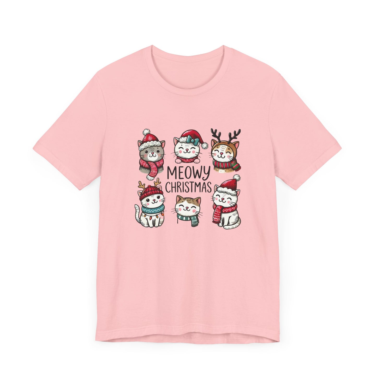 Meowy Christmas Unisex Jersey Short Sleeve Tee - size S - 3X