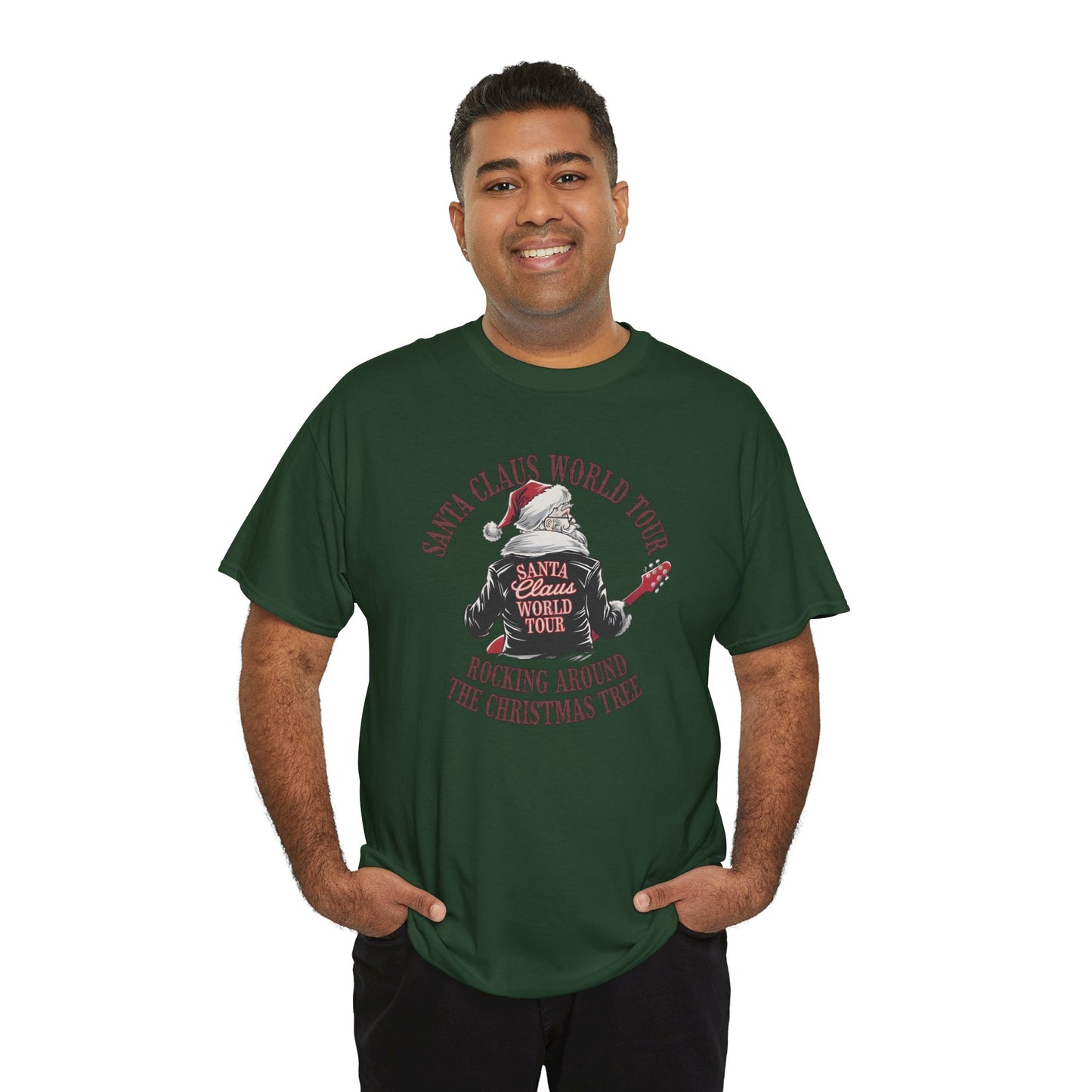 Santa Claus World Tour Unisex Tee - Sizes S-5X - Christmas Holiday Funny Shirt