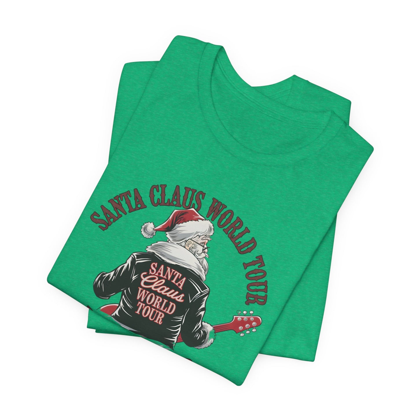 Santa Claus World Tour Tee - Festive Christmas Unisex Jersey Short SleeveT-Shirt - sizes S-3X