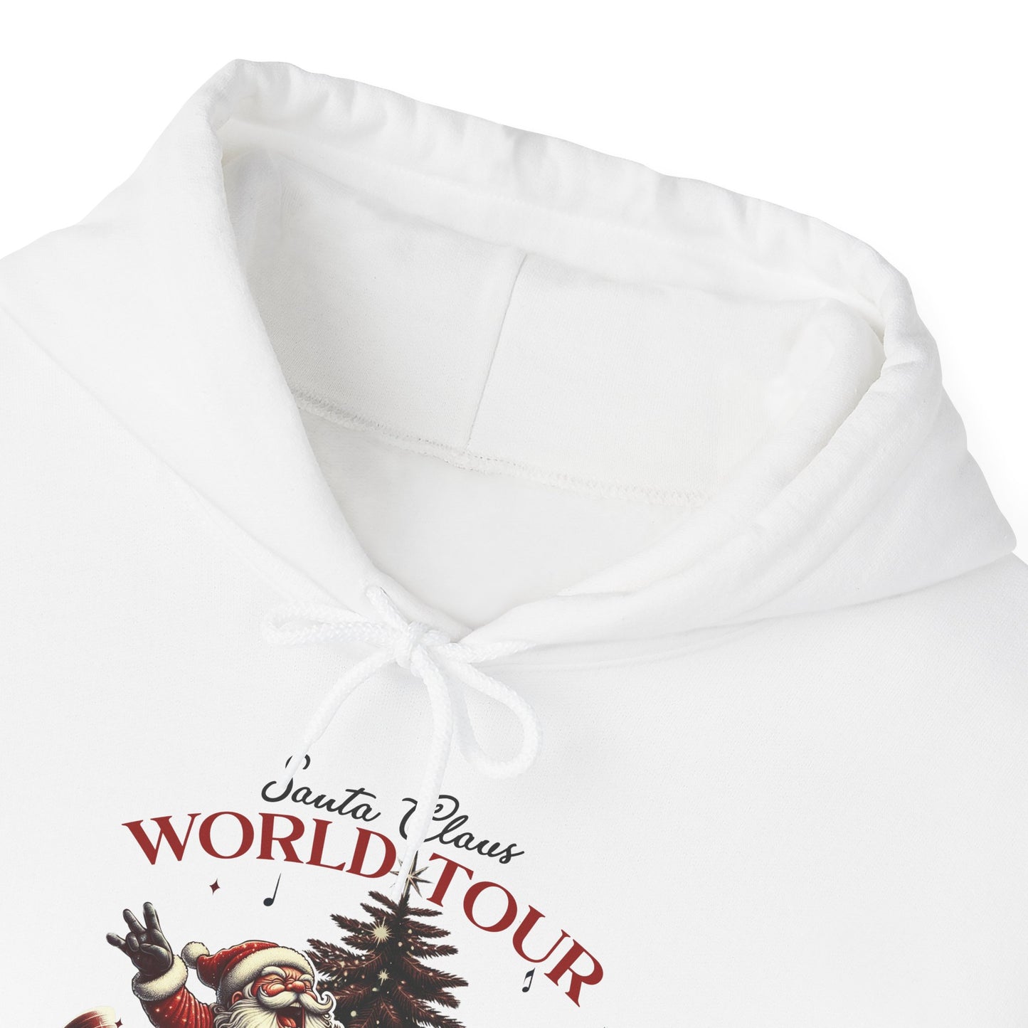 Santa Rocking Around the Christmas Tree Unisex Heavy Blend™ Hooded Sweatshirt - sizes S -3X