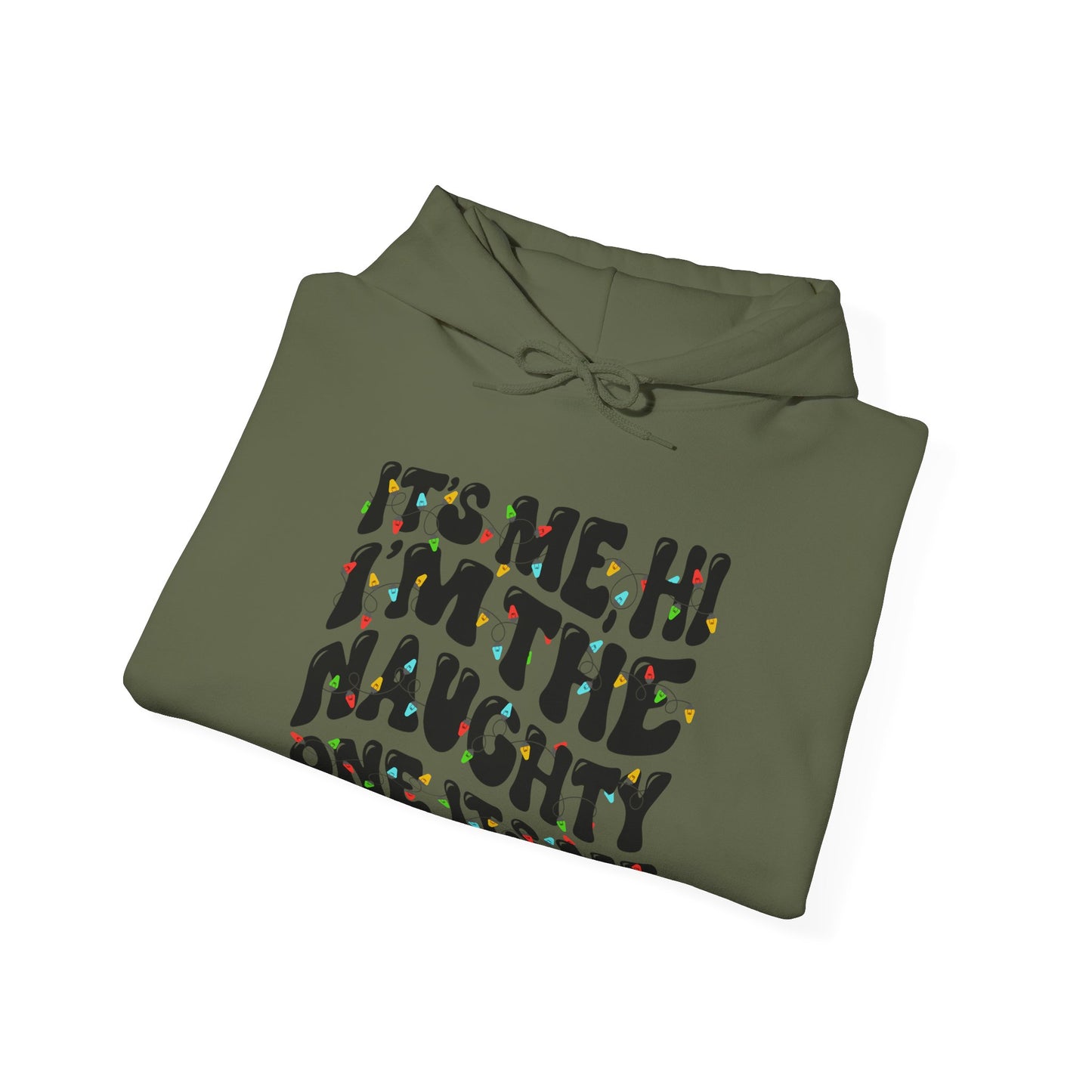 It's me, Hi, I'm the Naughty One Christmas Unisex Hoodie - Holiday Fun Cozy Sweatshirt - size X-5X
