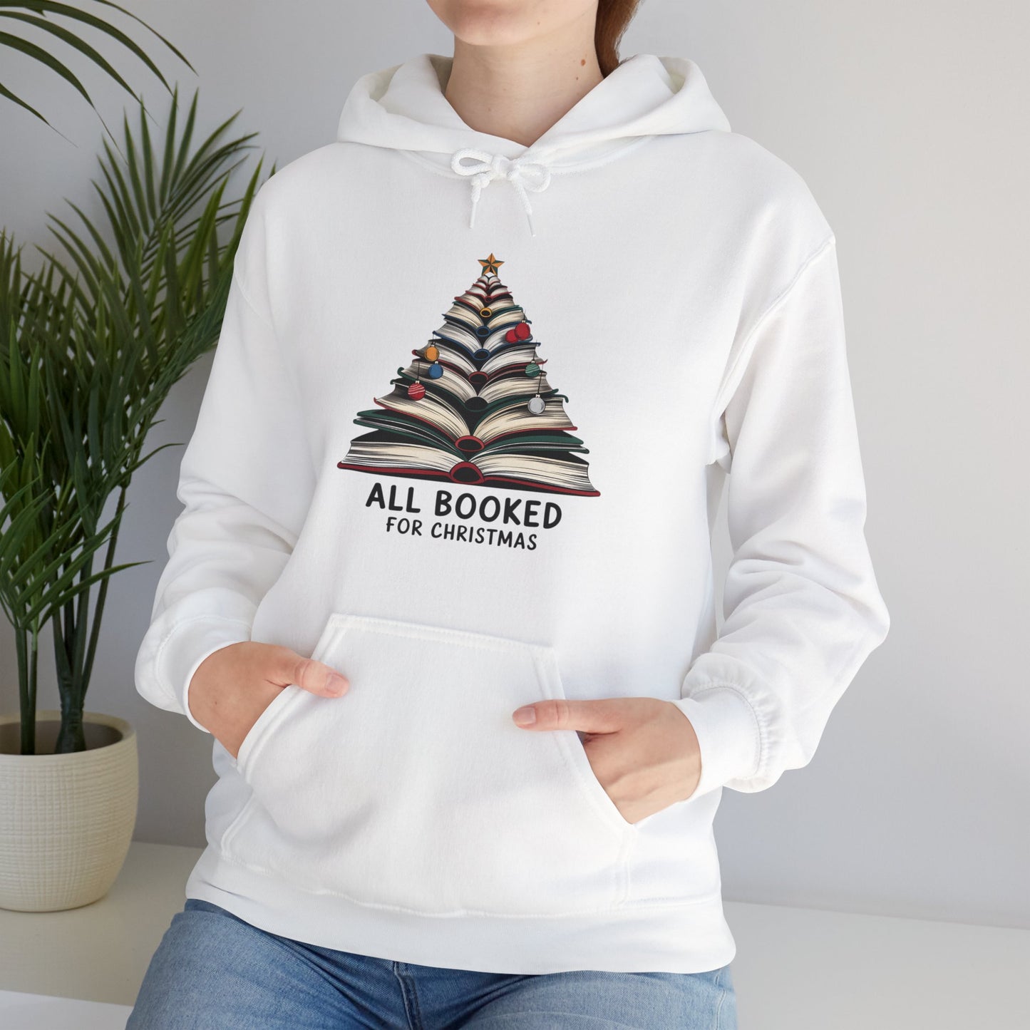 All Booked for Christmas Unisex Heavy Blend™ Hooded Sweatshirt - size S - 3X
