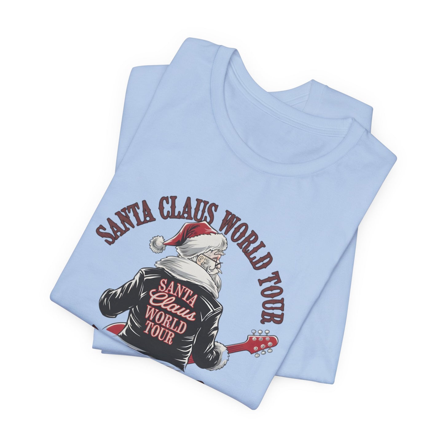 Santa Claus World Tour Tee - Festive Christmas Unisex Jersey Short SleeveT-Shirt - sizes S-3X