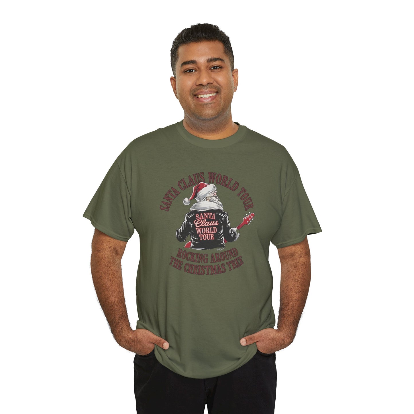 Santa Claus World Tour Unisex Tee - Sizes S-5X - Christmas Holiday Funny Shirt