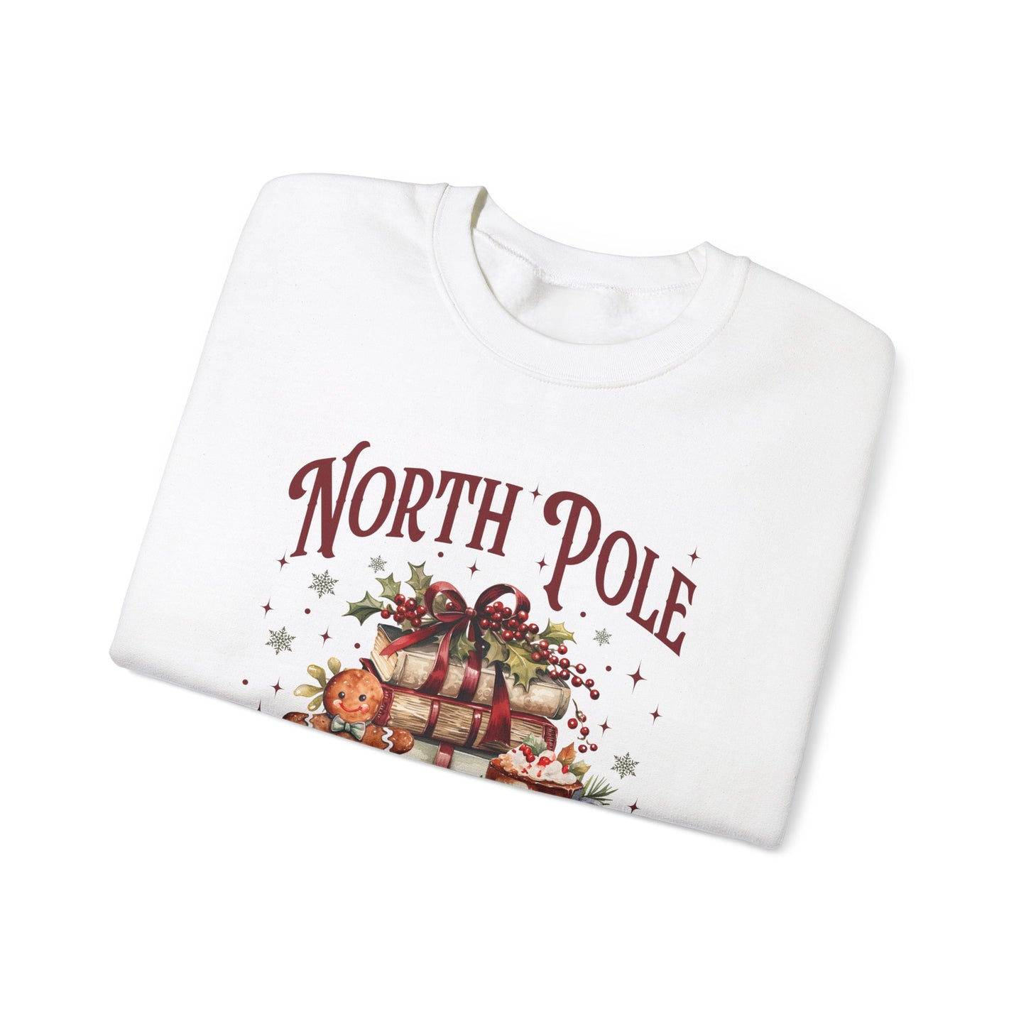 North Pole Book Club Unisex Heavy Blend™ Crewneck Sweatshirt - size S - 3X