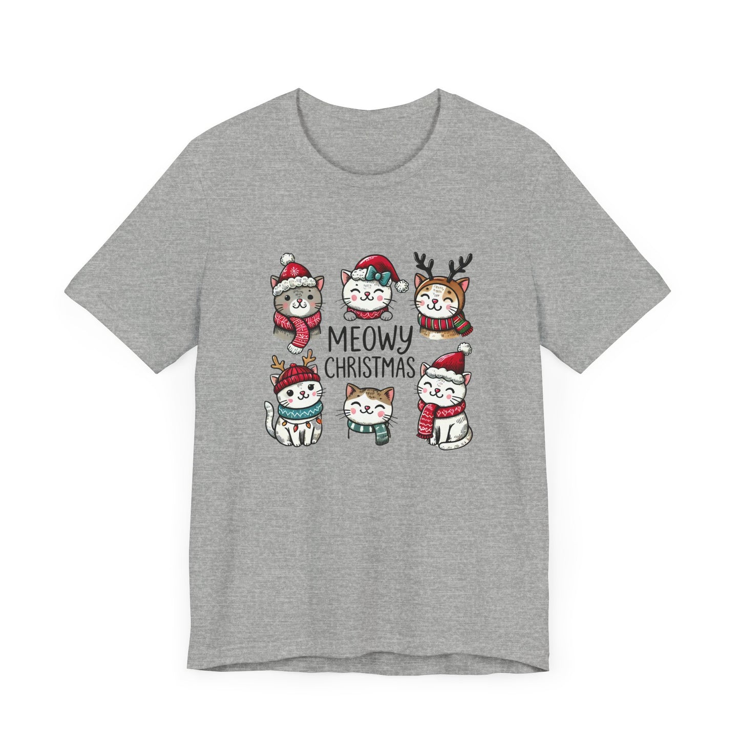 Meowy Christmas Unisex Jersey Short Sleeve Tee - size S - 3X