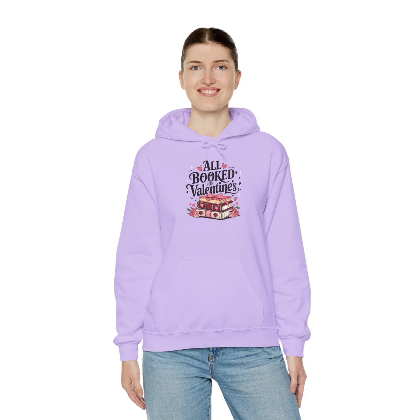 Valentine's Day All Booked Unisex Hooded Sweatshirt