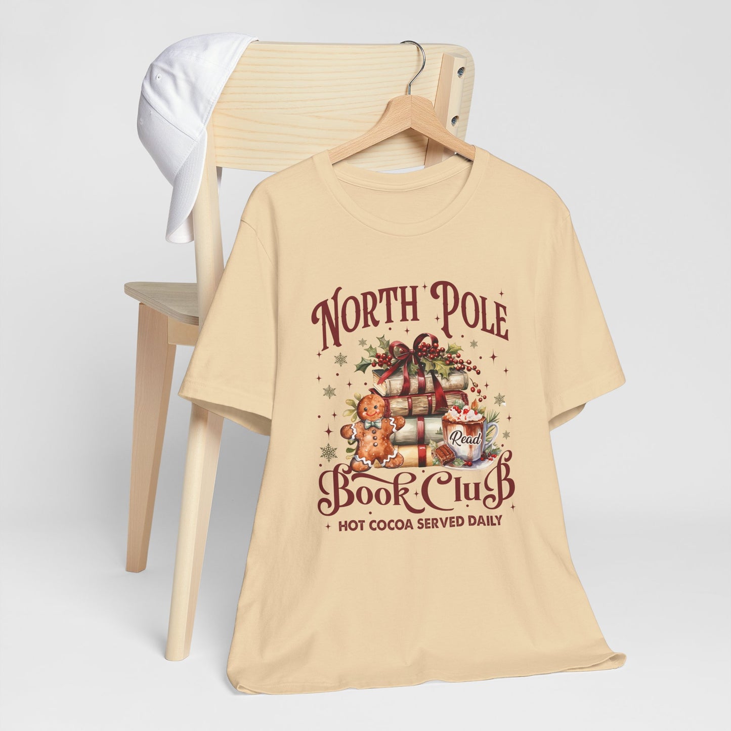 North Pole Book Club Unisex Jersey Short Sleeve Tee - size S - 3X
