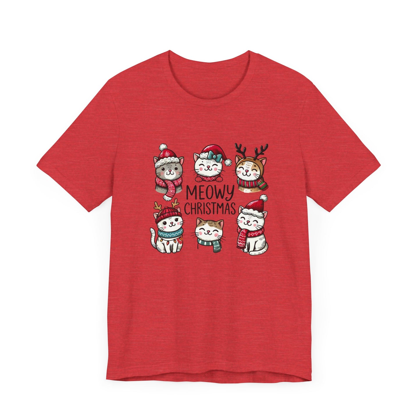 Meowy Christmas Unisex Jersey Short Sleeve Tee - size S - 3X