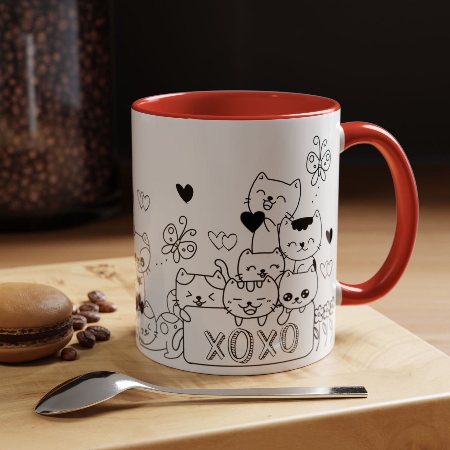 Coffee Mug - Valentine's Day Cat Love Mug for Cat Lovers