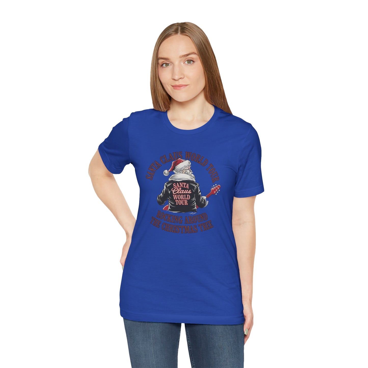 Santa Claus World Tour Tee - Festive Christmas Unisex Jersey Short SleeveT-Shirt - sizes S-3X