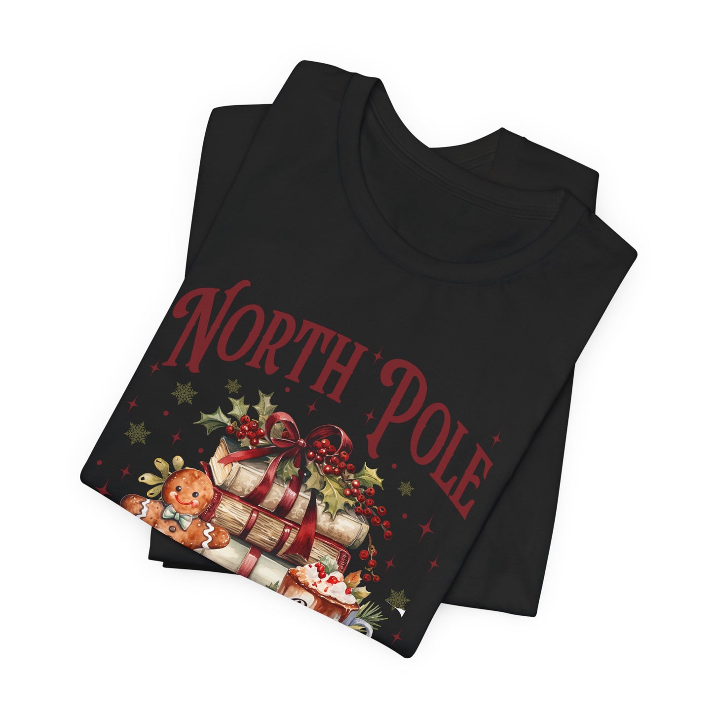 North Pole Book Club Unisex Jersey Short Sleeve Tee - size S - 3X