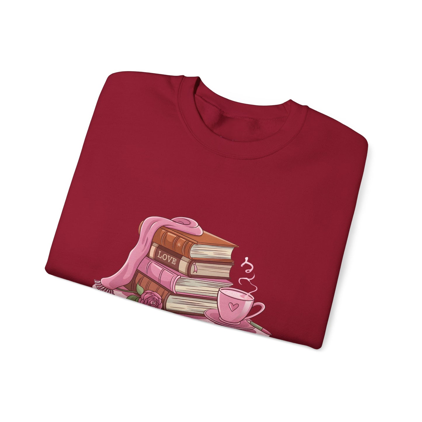 Valentine's Day Book Lover Crewneck Sweatshirt - S - 5X